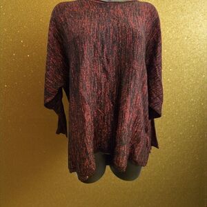 Women's Red and Black Sweater